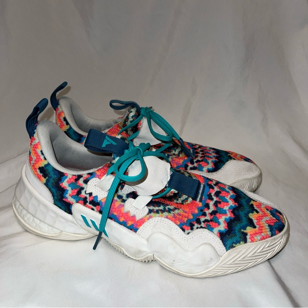 Adidas Trae Young 1 Tie-Dye Multicolor Men’s Side 10.5 - Picture 7 of 10